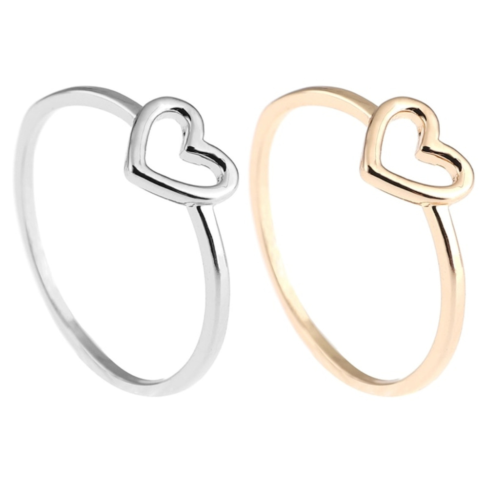 dainty golden heart ring - Picture 5 of 5